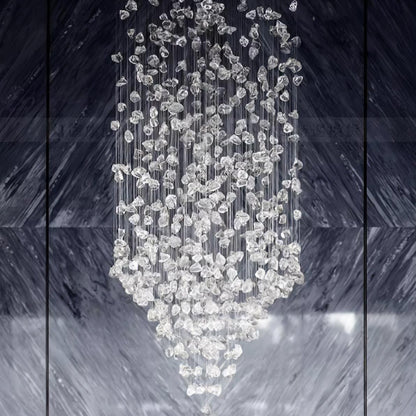 Crystal Stone Crystal Spiral Chandelier