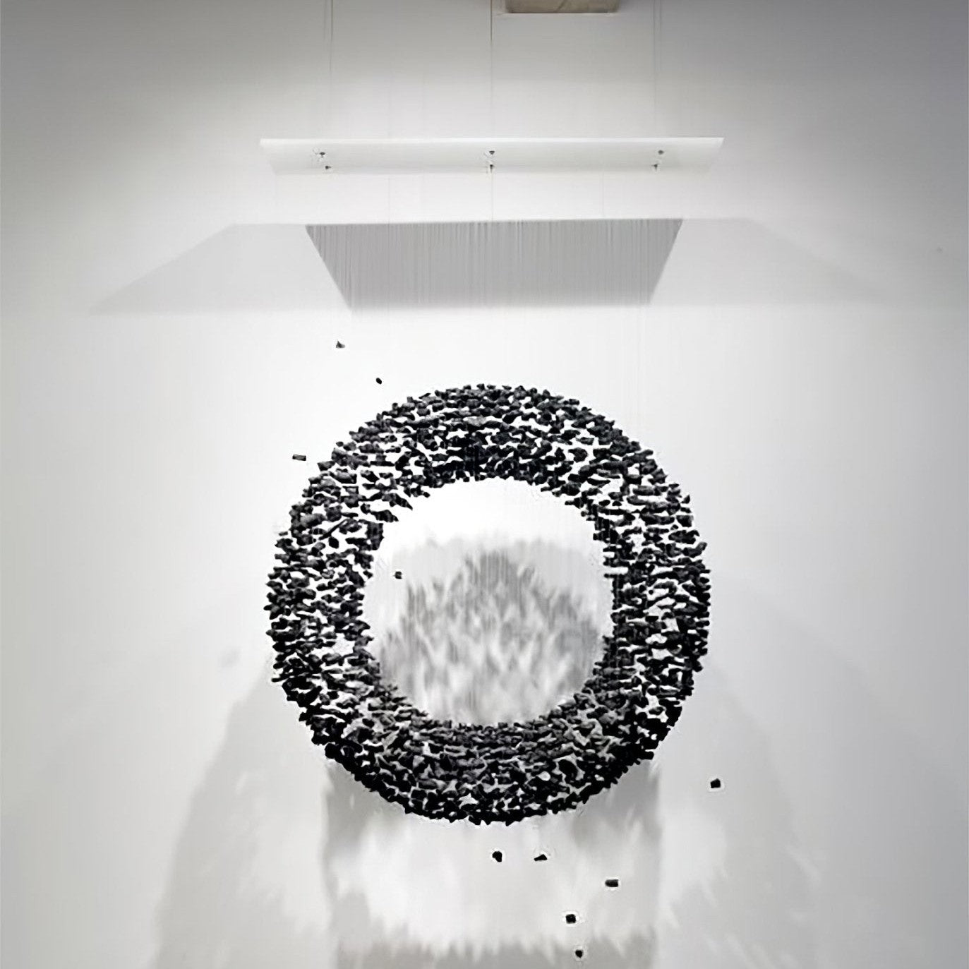 The Charcoal Halo LED Stone Crystal Chandelier