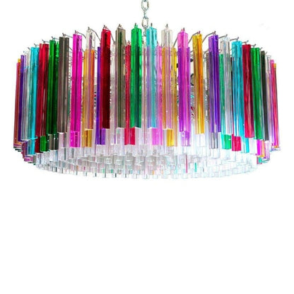 Murano Chandelier – Triedri Round – 391 prisms – Multi