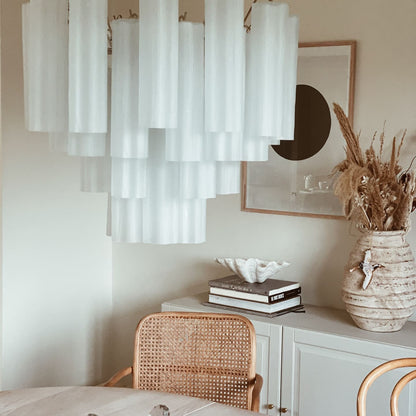 Murano Chandelier – 36 tubes – Matte white