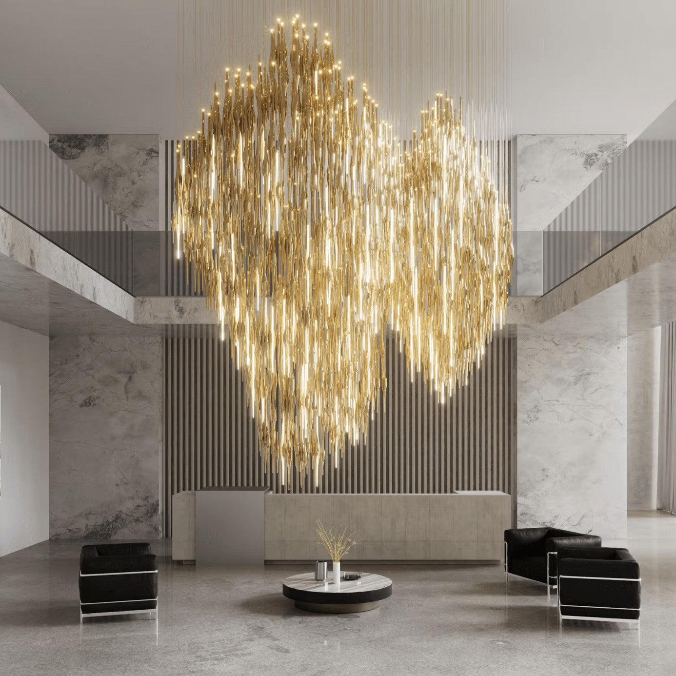 Vitara Meteor Shower Crystal Spiral Chandelier