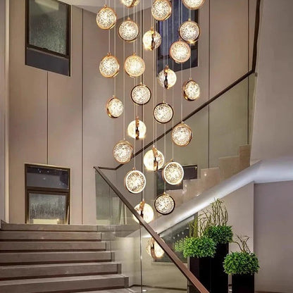 Modern Luxury Long Chandelier for Loft and Villa Spaces