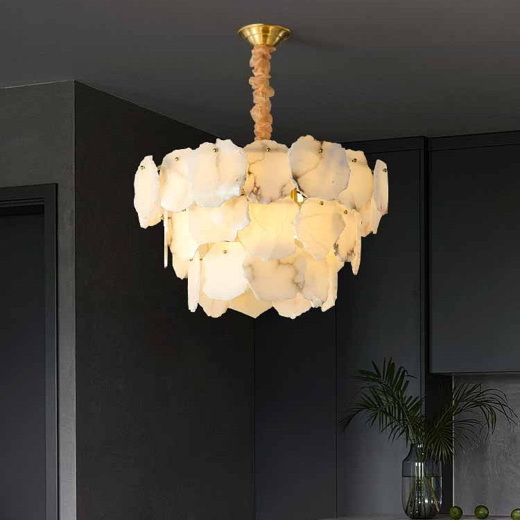 Noah Alabaster Snowflake multi-layer Chandelier