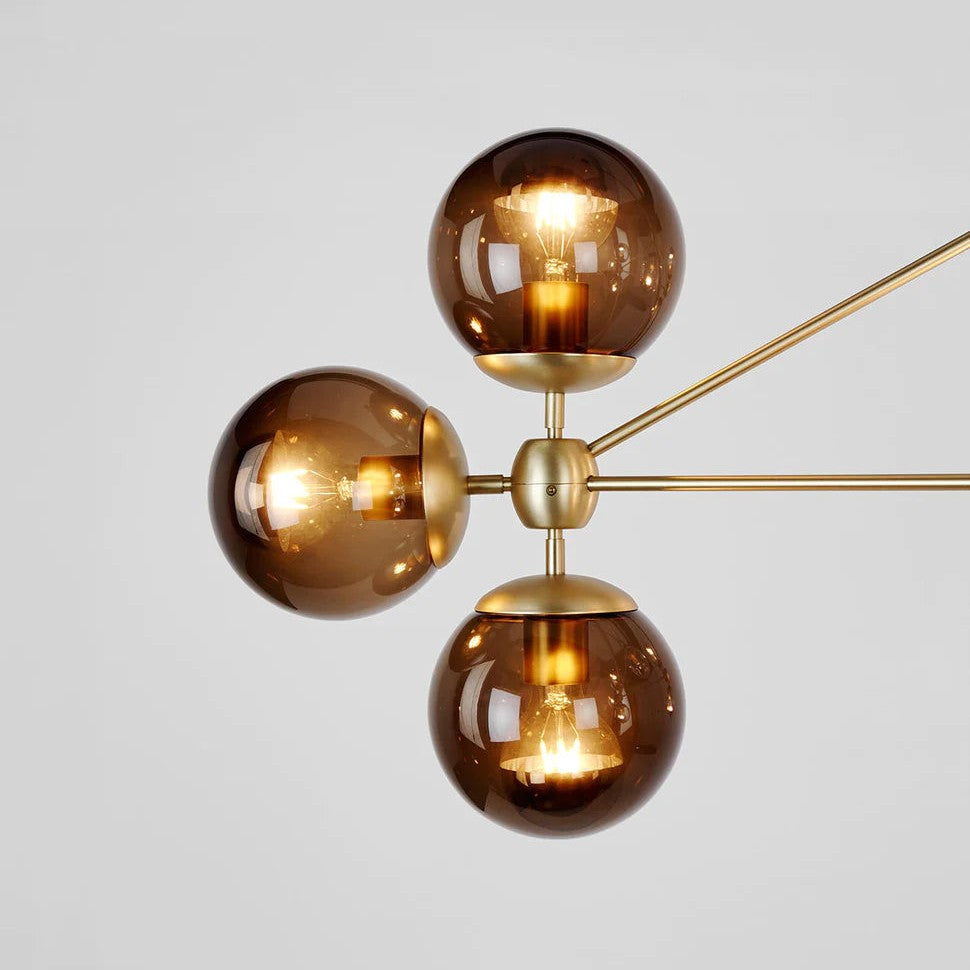 Modo Chandelier 37" - 3 Sided, 10 Globes