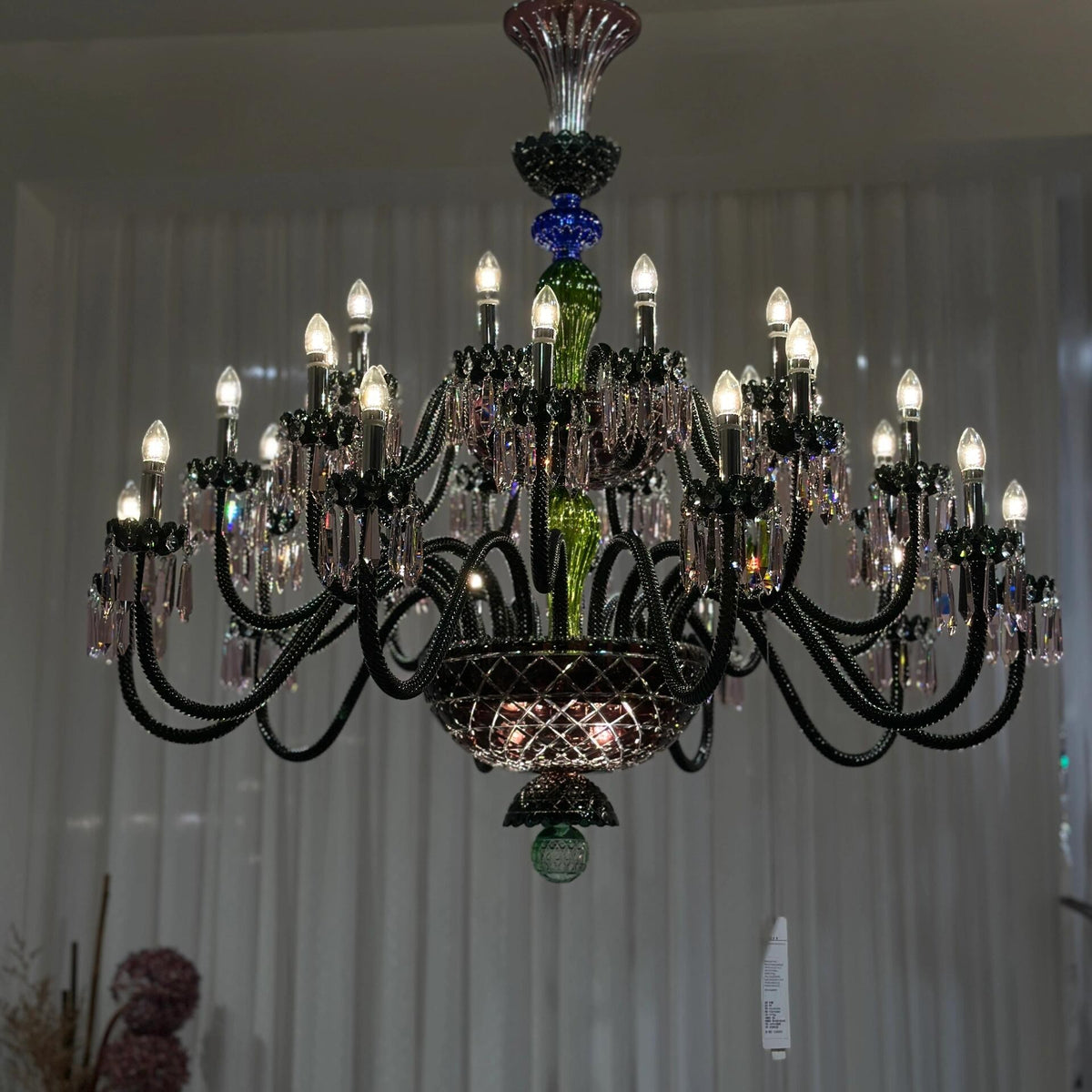Luxury Empire Colorful Crystal Chandelier for Living Room/Bedroom/Entryway/Hotel/Restaurant