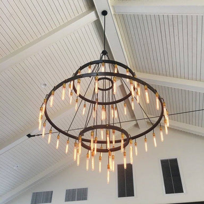 Retro-Inspired Metal Pendant Light Chandelier for Living Room/Bedroom/Staircase/Villa