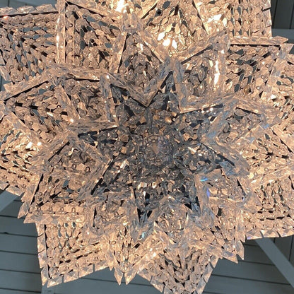 Fashion Star Shaped Chandelier Crystal Ceiling Light Fixture For Small Living Room/ Bedroom
