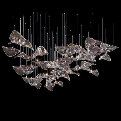 Wave Floating Leaf Chandelier