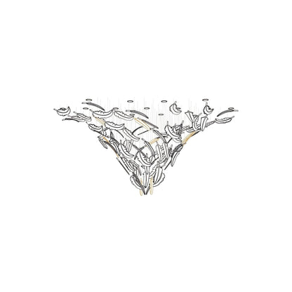 Galaxy Glass Feathers Flying Chandelier