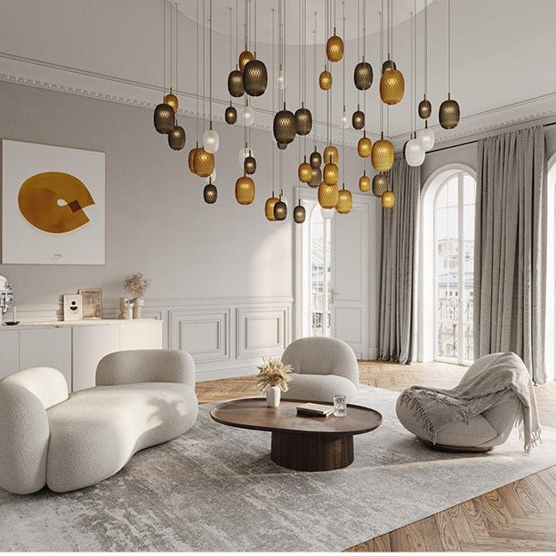 Galaxy Chromatic Gem Drop Spiral  Chandelier