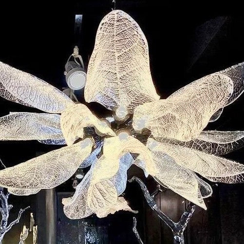 Creative Bionic Resin Leaves Chandelier for Living Room/Dining Room/Staircase