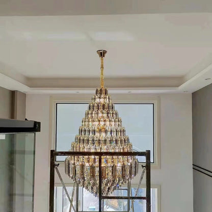 Staircase/Foyer Chandelier With High Clarity Crystals Luxury Ceiling Light