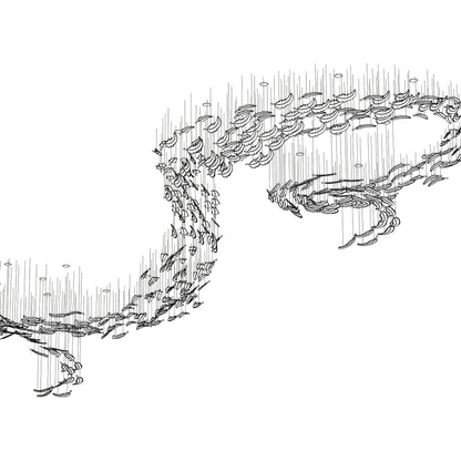 Glass Feathers Chandelier