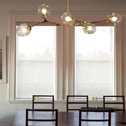 Extra Large Industrial Fashion Branch Multiple Glass Pendant Chandelier for Living/Dining Room
