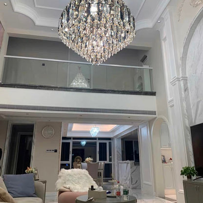 Staircase/Foyer Chandelier With High Clarity Crystals Luxury Ceiling Light
