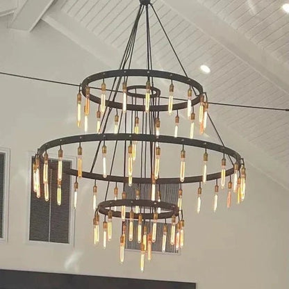 Retro-Inspired Metal Pendant Light Chandelier for Living Room/Bedroom/Staircase/Villa
