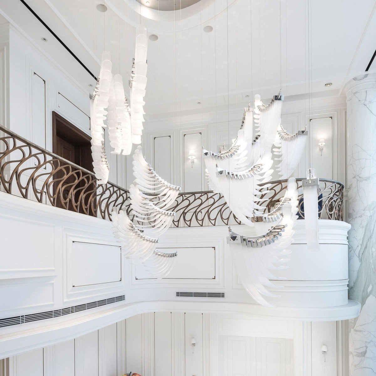Bird Feather Wings LED Chandelier