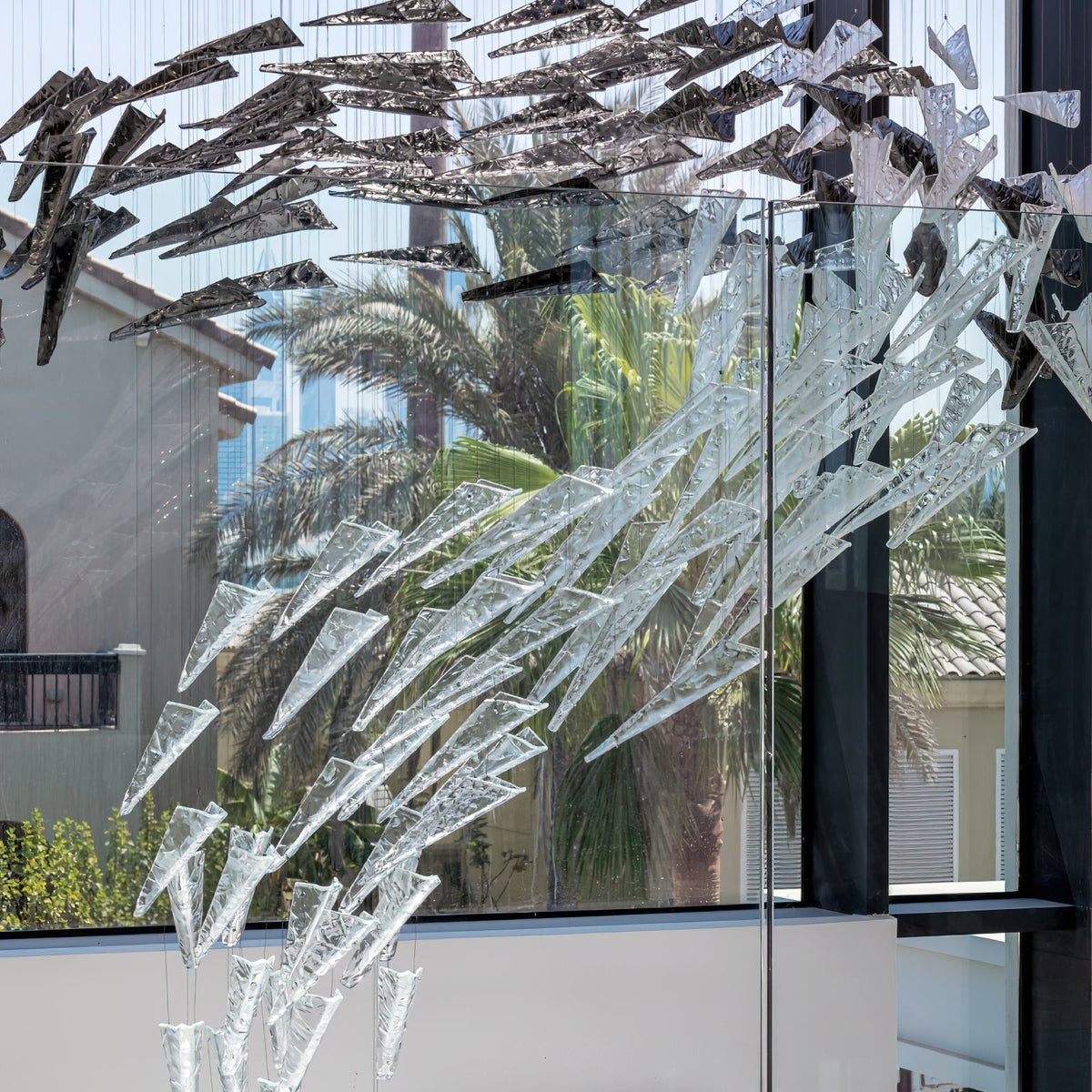 Galaxy Breeze Meteor Shower Crystal Spiral Chandelier