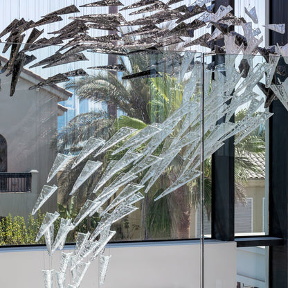 Galaxy Breeze Meteor Shower Crystal Spiral Chandelier