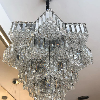 Fashion Star Shaped Chandelier Crystal Ceiling Light Fixture For Small Living Room/ Bedroom