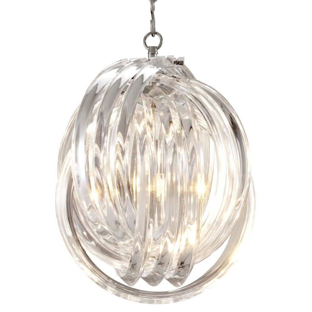 Frostina Lucite Loop Chandelier