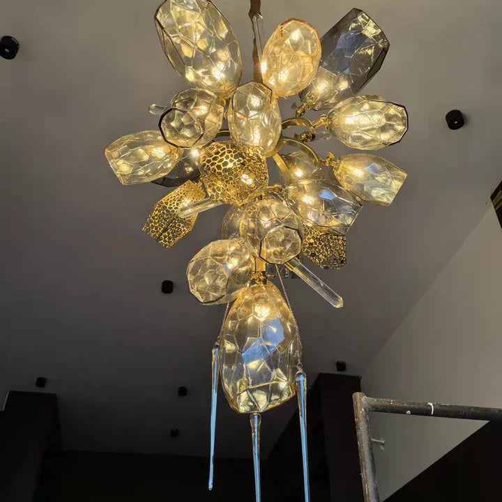 Modern Wine Glass Shape Chandelier Italian Light Luxury Light Fixture for Dining Room/Living Room