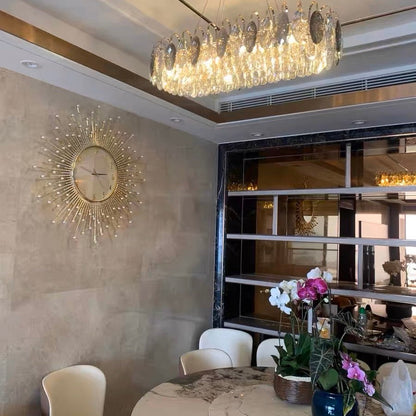 Luxurious K9 Crystal Chandelier Modern Ceiling Light Fixtures Set for Living Room/Dining Room