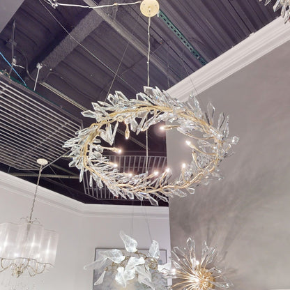 Kotta Twelve-Light Cut-Crystal Pendant Chandelier AJC-9281