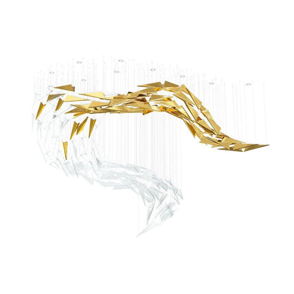Galaxy Breeze Meteor Shower Crystal Spiral Chandelier
