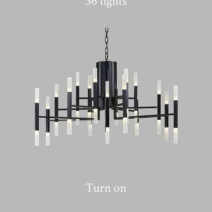 Deniselamp® Gold/Black Postmodern LED Chandelier For Living Room, Lobby, Restaurant