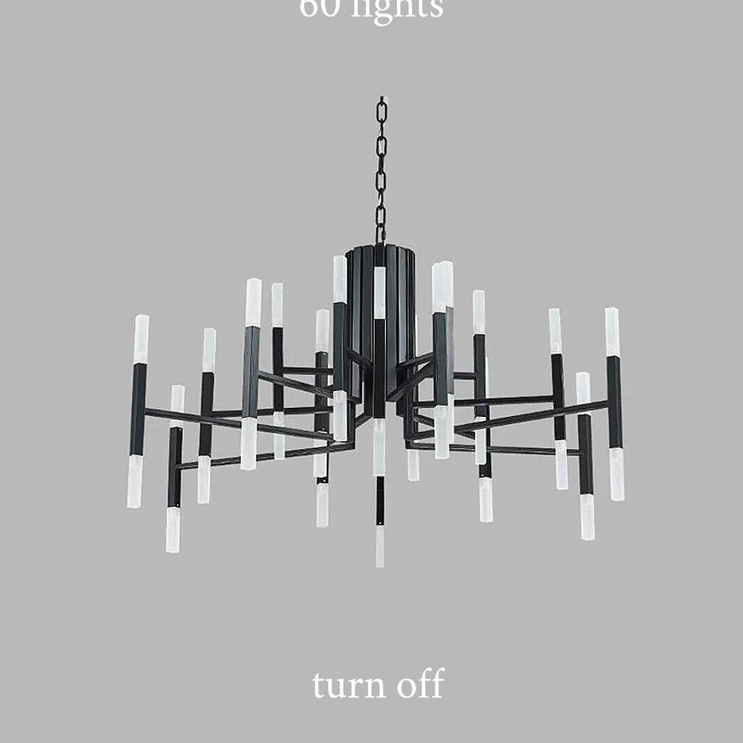 Deniselamp® Gold/Black Postmodern LED Chandelier For Living Room, Lobby, Restaurant