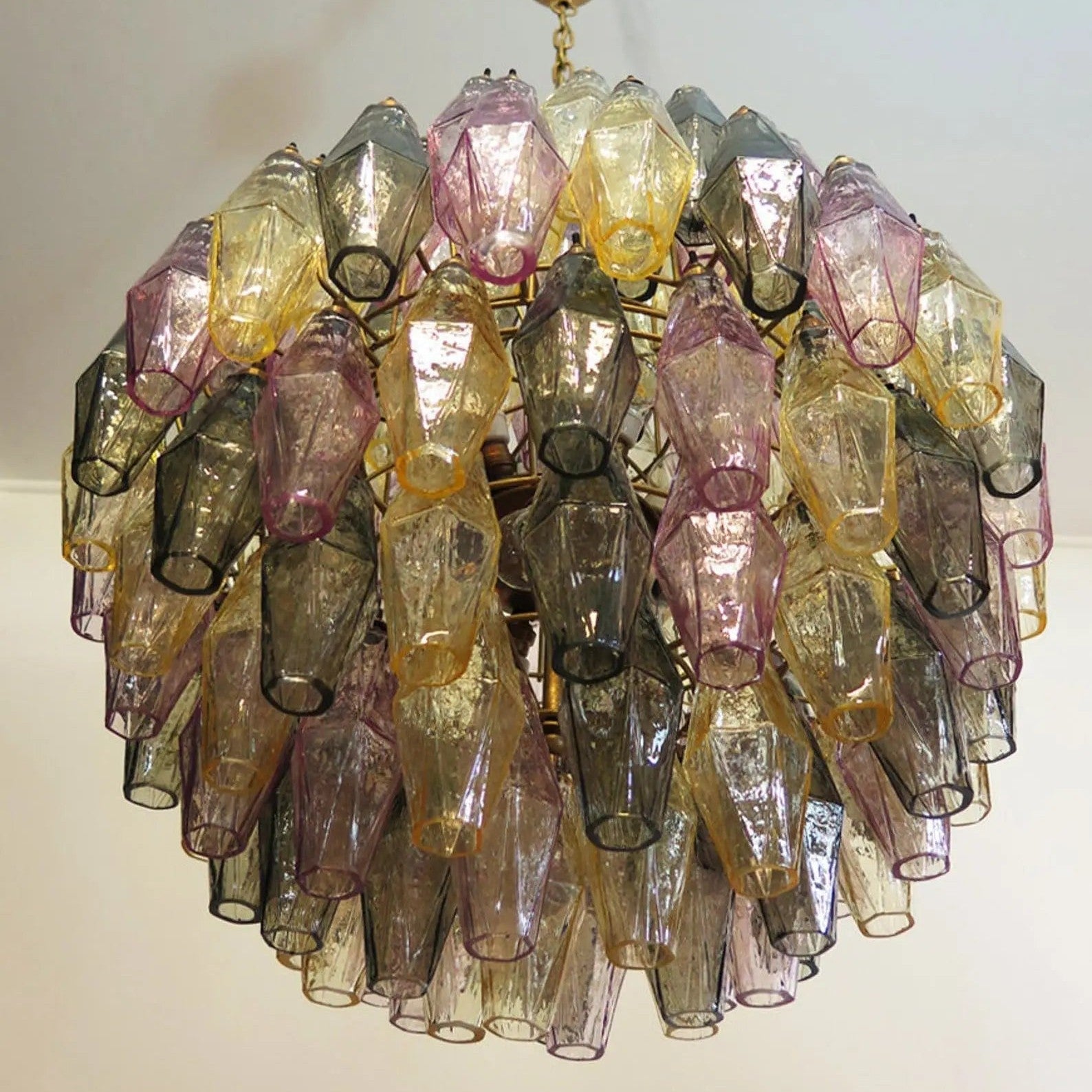 Murano Chandelier – Poliedri – 140 glass – Multi