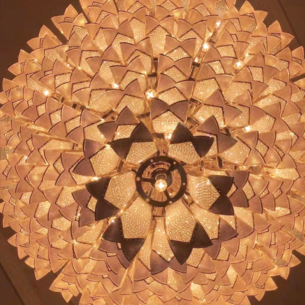 Extra Large Luxury Multi-tier Gold CrystalChandelier for Stairs/Large High-ceiling Room
