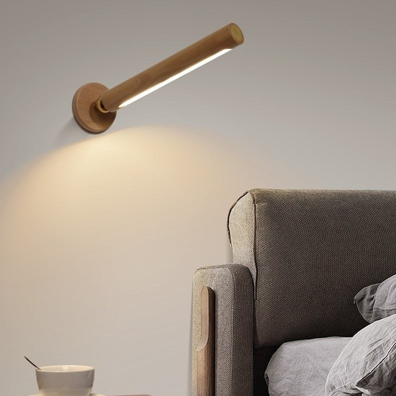 Deniselamp® Minimalistic Wooden Wall Lamp in Nordic Style