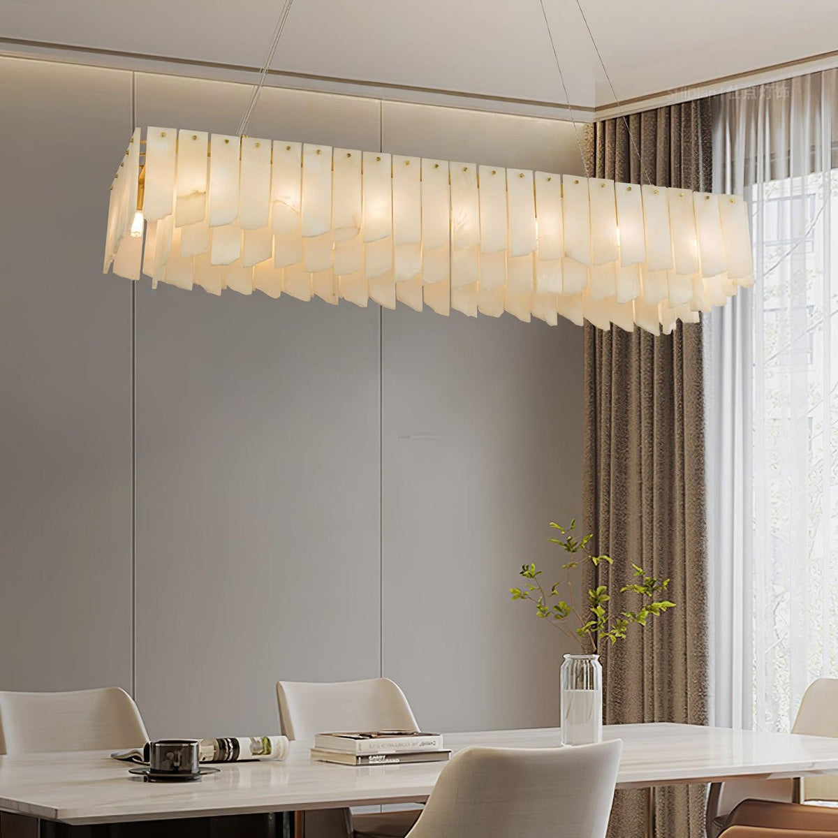 Alabaster Cascade Tiered Chandelier 27.6