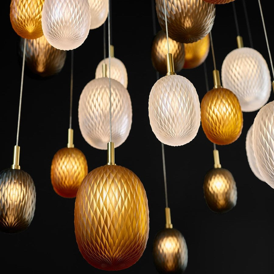 Galaxy Chromatic Gem Drop Spiral  Chandelier
