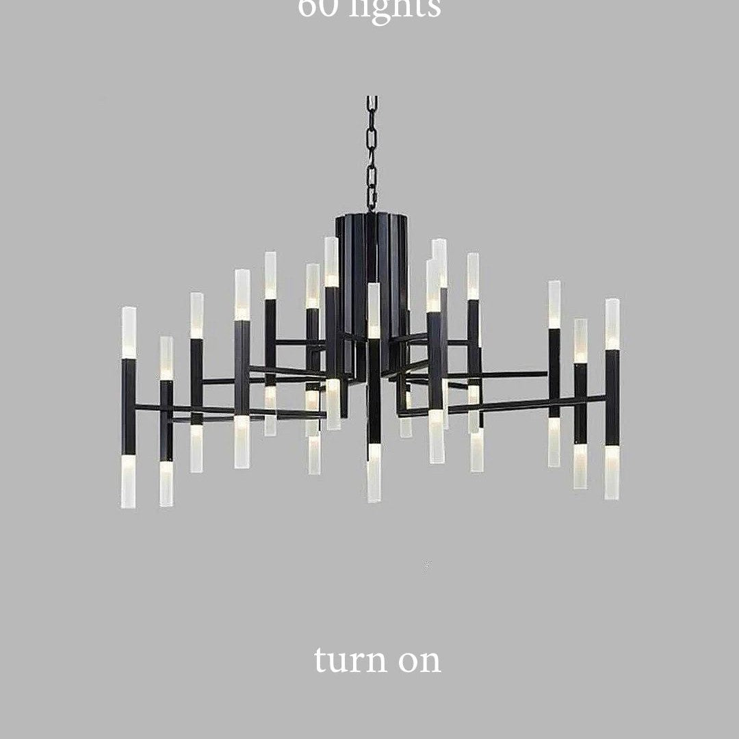 Deniselamp® Gold/Black Postmodern LED Chandelier For Living Room, Lobby, Restaurant
