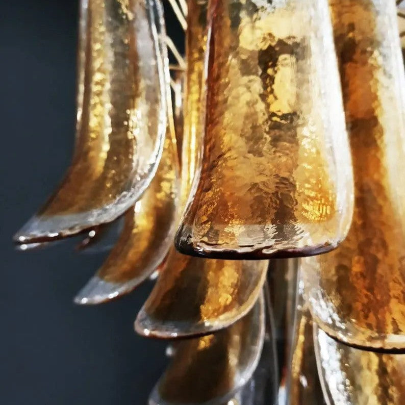 Murano Chandelier – 36 petals – Amber