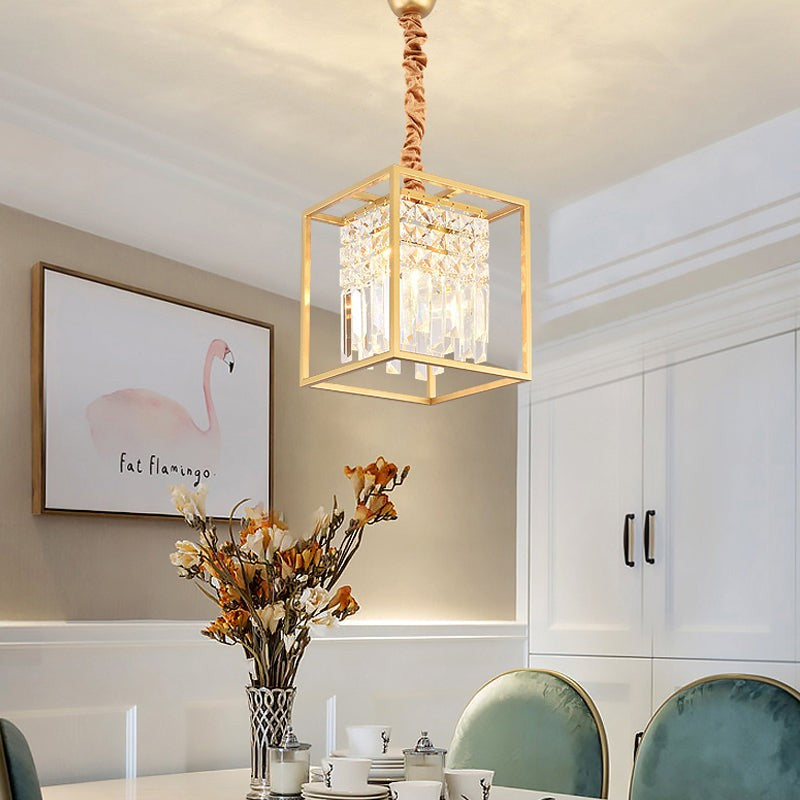 Deniselamp® Square Crystal Hanging LED Pendant Light