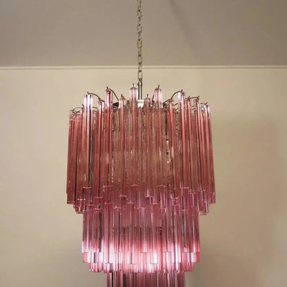 Murano Chandelier – 184 prisms – Pink