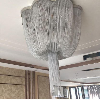 Tassel chandelier Silver 6/8 Lights