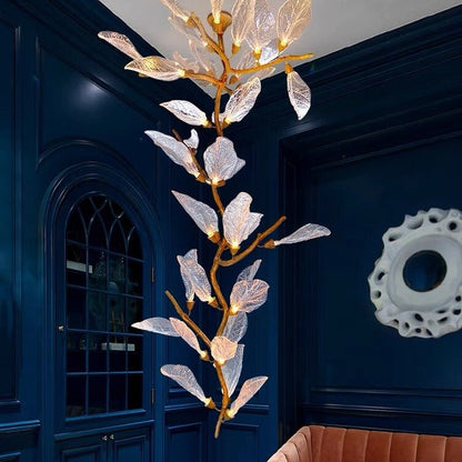 Creative Bionic Resin Leaves Chandelier for Living Room/Dining Room/Staircase