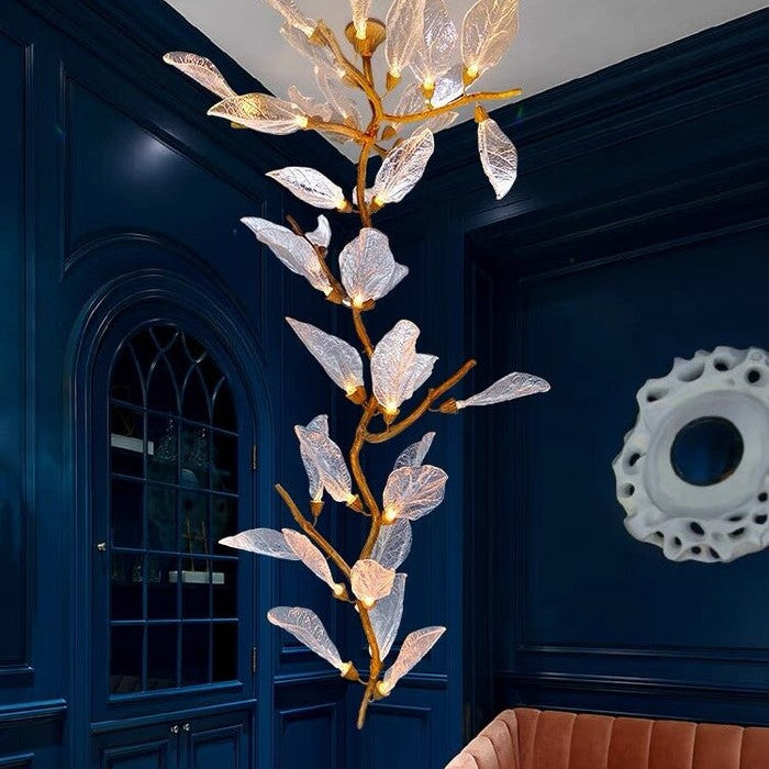 Creative Bionic Resin Leaves Chandelier for Living Room/Dining Room/Staircase
