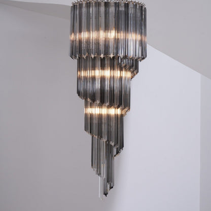 Lucente Noir Spiral Chandelier