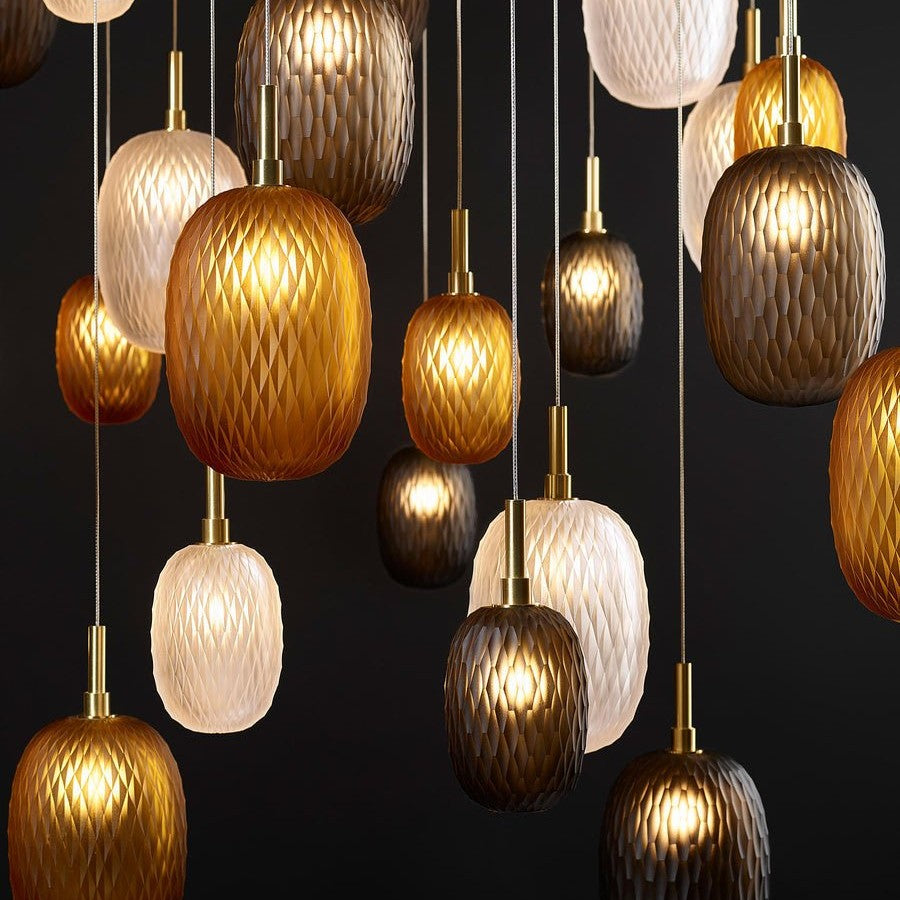 Galaxy Chromatic Gem Drop Spiral  Chandelier