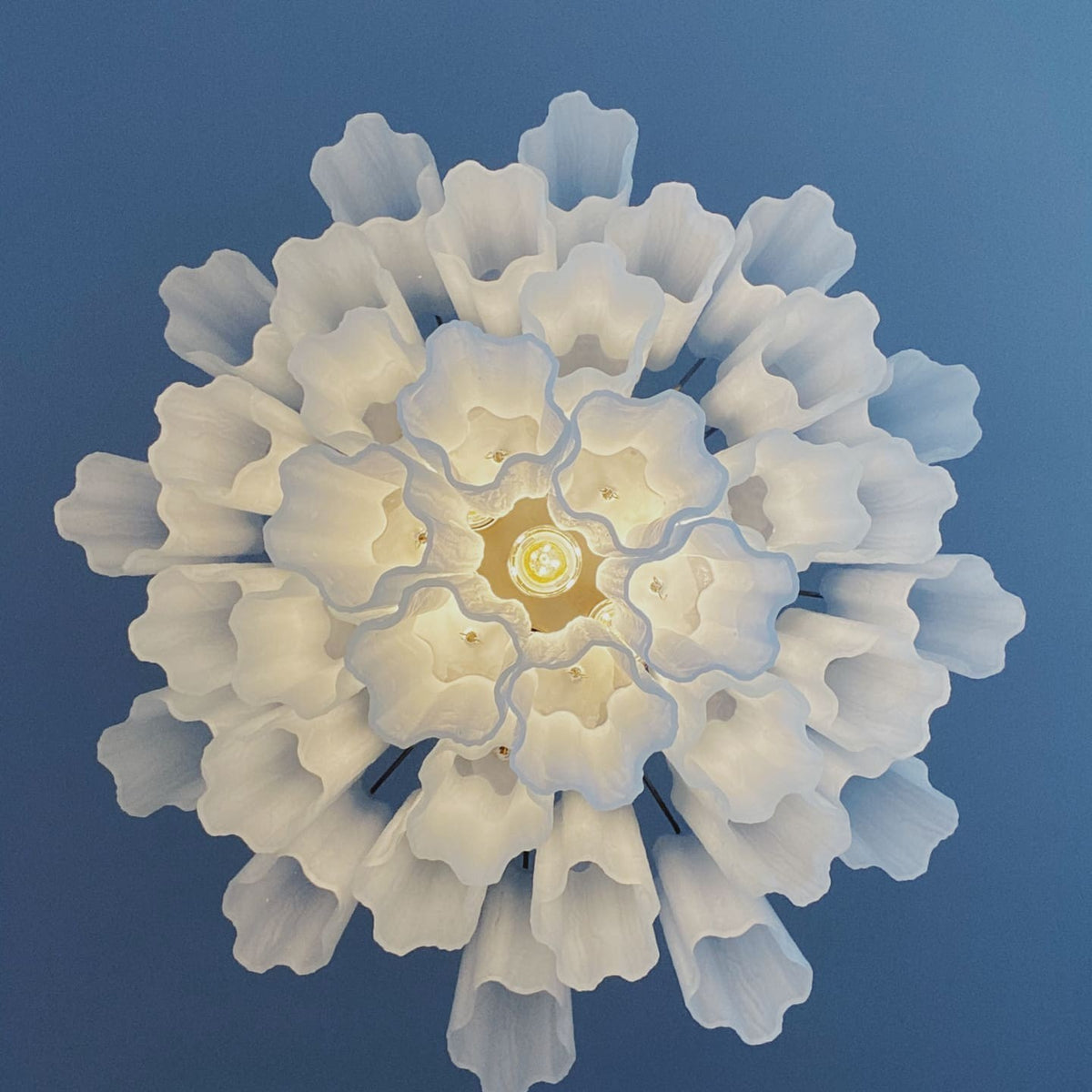 Murano Chandelier – 36 tubes – Matte white