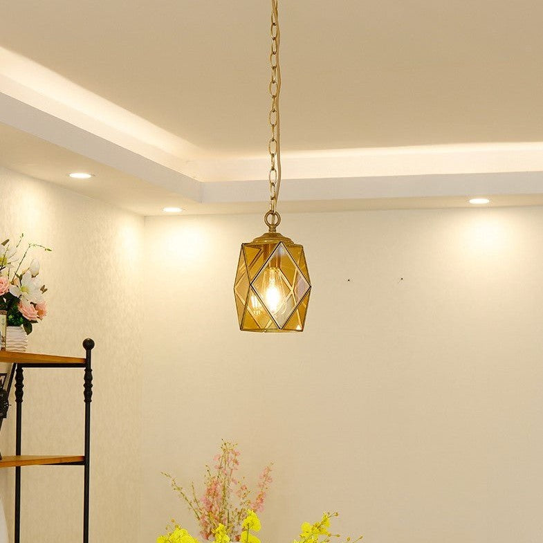 Deniselamp® Gold Art Deco Diamond Pendant Lamp & Chandelier