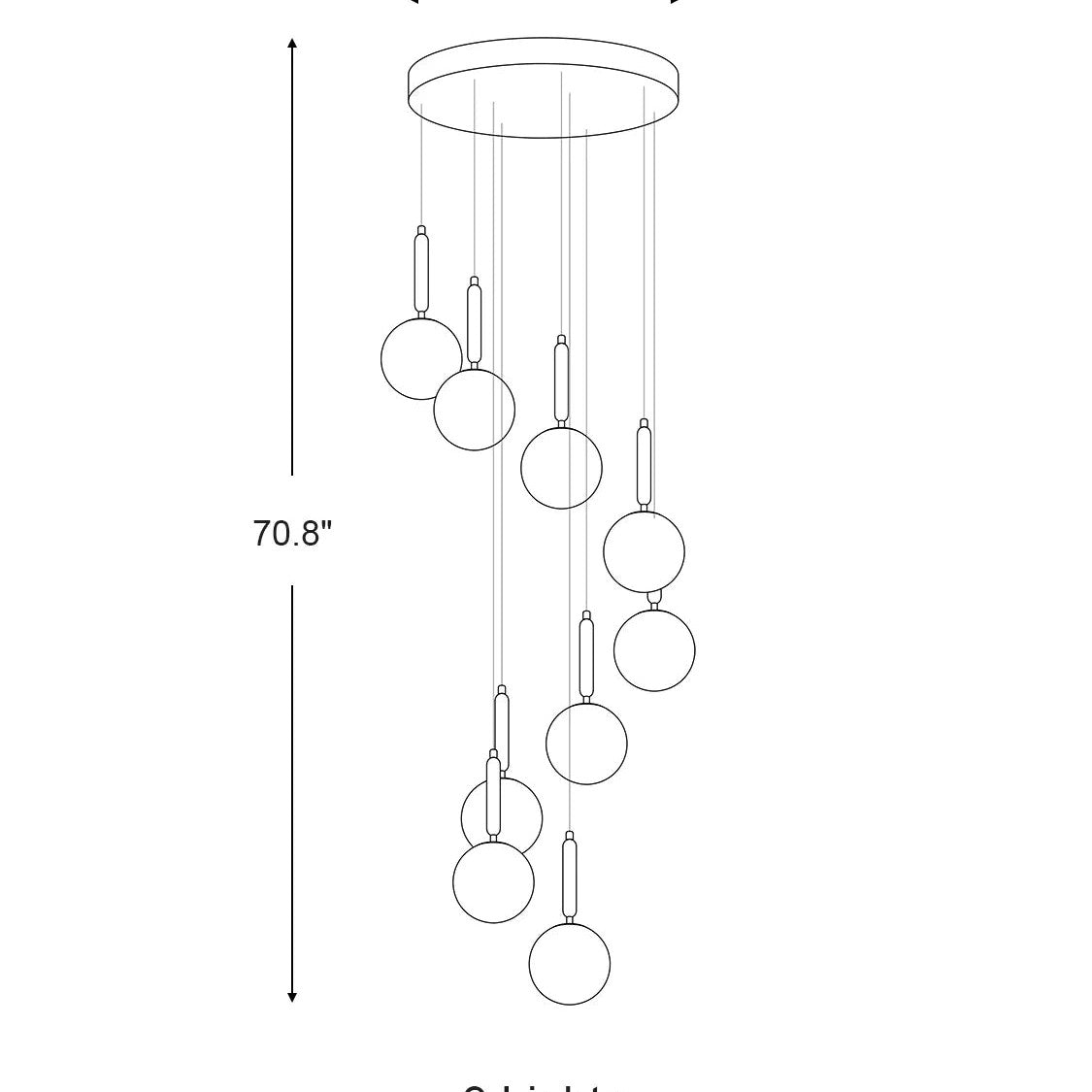 Extra Large Nordic Minimalist Long Pendant Light for Spiral Staircase/High-ceiling Room