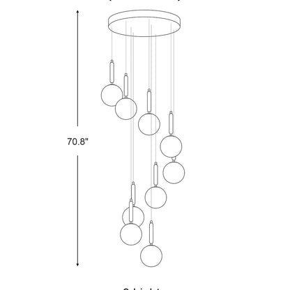 Extra Large Nordic Minimalist Long Pendant Light for Spiral Staircase/High-ceiling Room