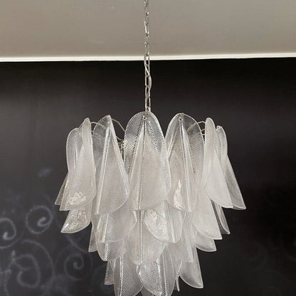 Murano Chandelier – Rondini – 41 glass leaves – Transparent